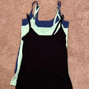 Old Navy Black, Blue, and Mint Camisoles